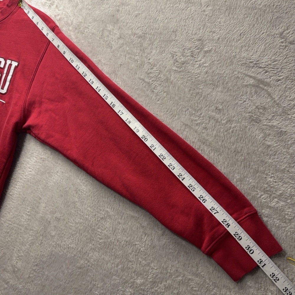 Cor Jesu Big Cotton Sweatshirt Mens M Red Crewneck Embroidered Spellout Pullover - Picture 10 of 12